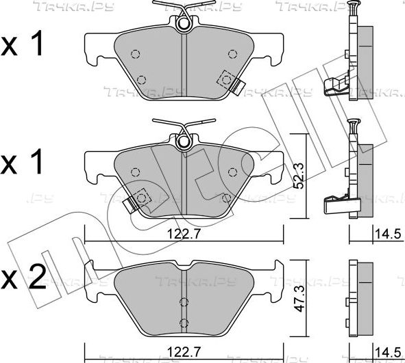 Тормозные колодки Metelli задние для Subaru Outback VI 2020-2026. Артикул 22-1087-0