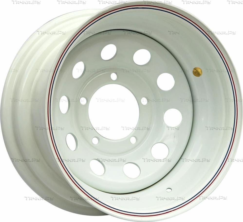 Колёсный диск OFF-ROAD Wheels усиленный стальной белый (только на барабанные тормоза) 5x139,7 8xR15 d110 ET-40 для УАЗ Хантер 2003-2026. Артикул 1580-53910WH-40
