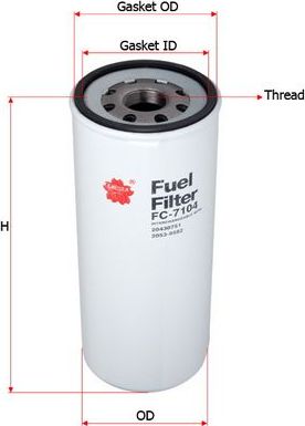 Топливный фильтр Sakura. Артикул FC-7104