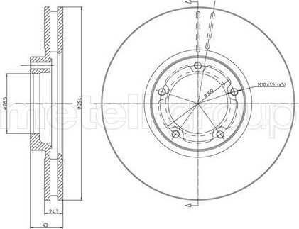 Тормозной диск Trusting передний для Ford Transit V 1994-2000. Артикул DF267