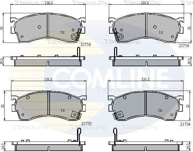 Тормозные колодки Comline Comline передние для Mazda Xedos 6 1992-1999. Артикул CBP3326
