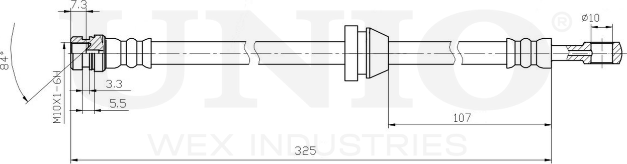 Шланг тормозной (Unio). Артикул BRH-10018