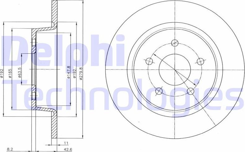 Тормозной диск Delphi. Артикул BG4533C