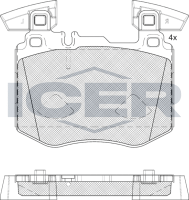Тормозные колодки Icer. Артикул 182367
