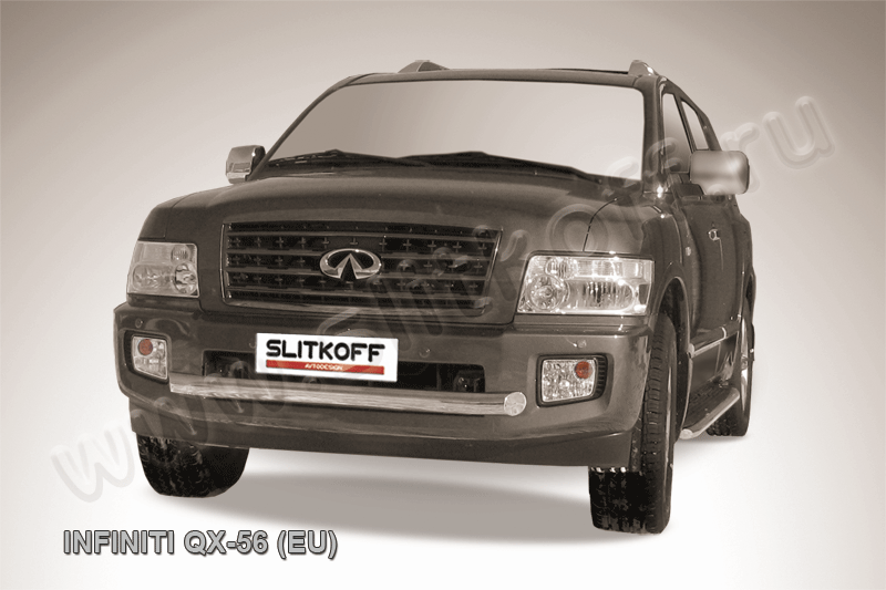 Защита Slitkoff переднего бампера d76 для Infiniti QX56 II 2004-2010. Артикул IN.QX004