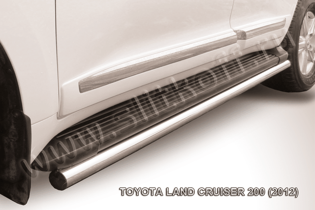 Защита Slitkoff штатного порога d57 для Toyota Land Cruiser 200 2012-2013. Артикул TLC2-12-016