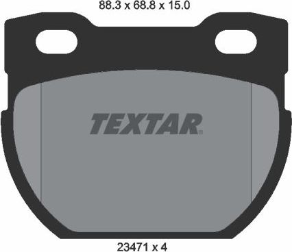 Тормозные колодки Textar Q+. Артикул 2347101