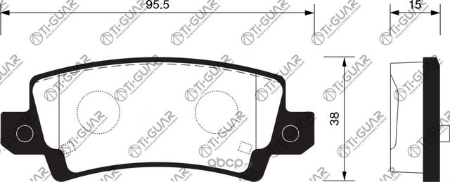 Тормозные колодки (TI-Guar). Артикул TG0834C