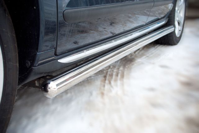 Защита порогов RusStal труба d63 (вариант 3) для Peugeot 3008 2009-2026. Артикул P38T-0004223