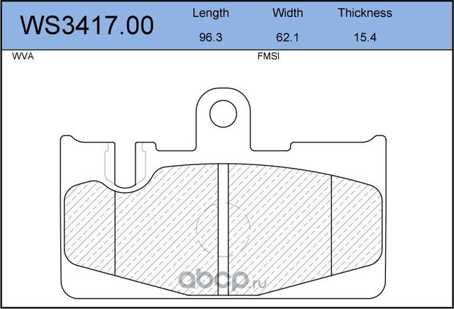 Колодки тормозные дисковые (Jeenice). Артикул WS341700