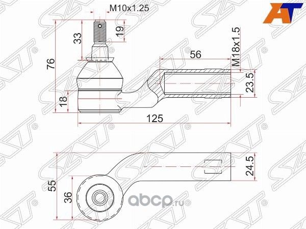 Наконечник рулевой MAZDA 3 03-08MAZDA 5 05-10 LH (SAT). Артикул STBP4L32290
