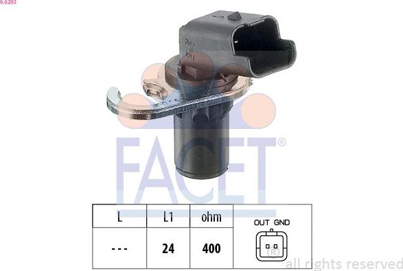 Датчик положения коленвала Facet Made in Italy - OE Equivalent. Артикул 9.0293
