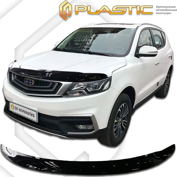 Дефлектор СА Пластик для капота (exclusive) (Classic черный) Geely Emgrand X7 2018-2026. Артикул 2010060114263
