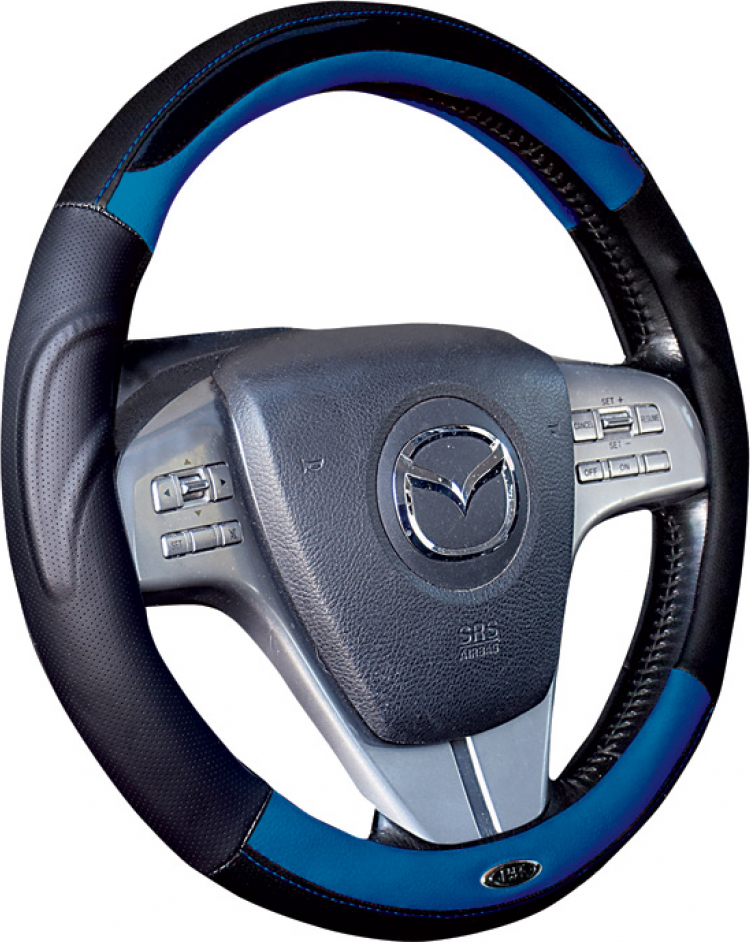 Оплётка на руль Hadar Rosen Rodeo (размер XL, искусственная кожа, цвет СИНИЙ). Артикул 30394