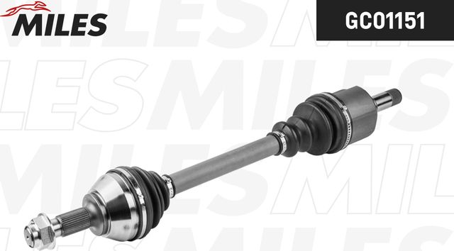 Полуось (привод в сборе, приводной вал) Miles передняя левая для Fiat Ducato II 1994-2006. Артикул GC01151