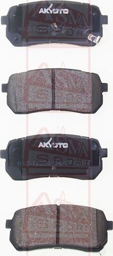Тормозные колодки Akyoto Packing AKYOTO. Артикул AKD-12208