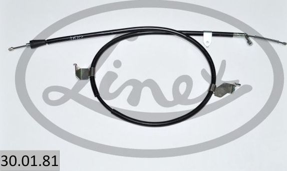 Трос ручника (тросик ручного тормоза) Linex. Артикул 30.01.81