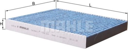 Салонный фильтр Mahle CareMetix® для Skoda Kamiq I 2019-2026. Артикул LAO 816