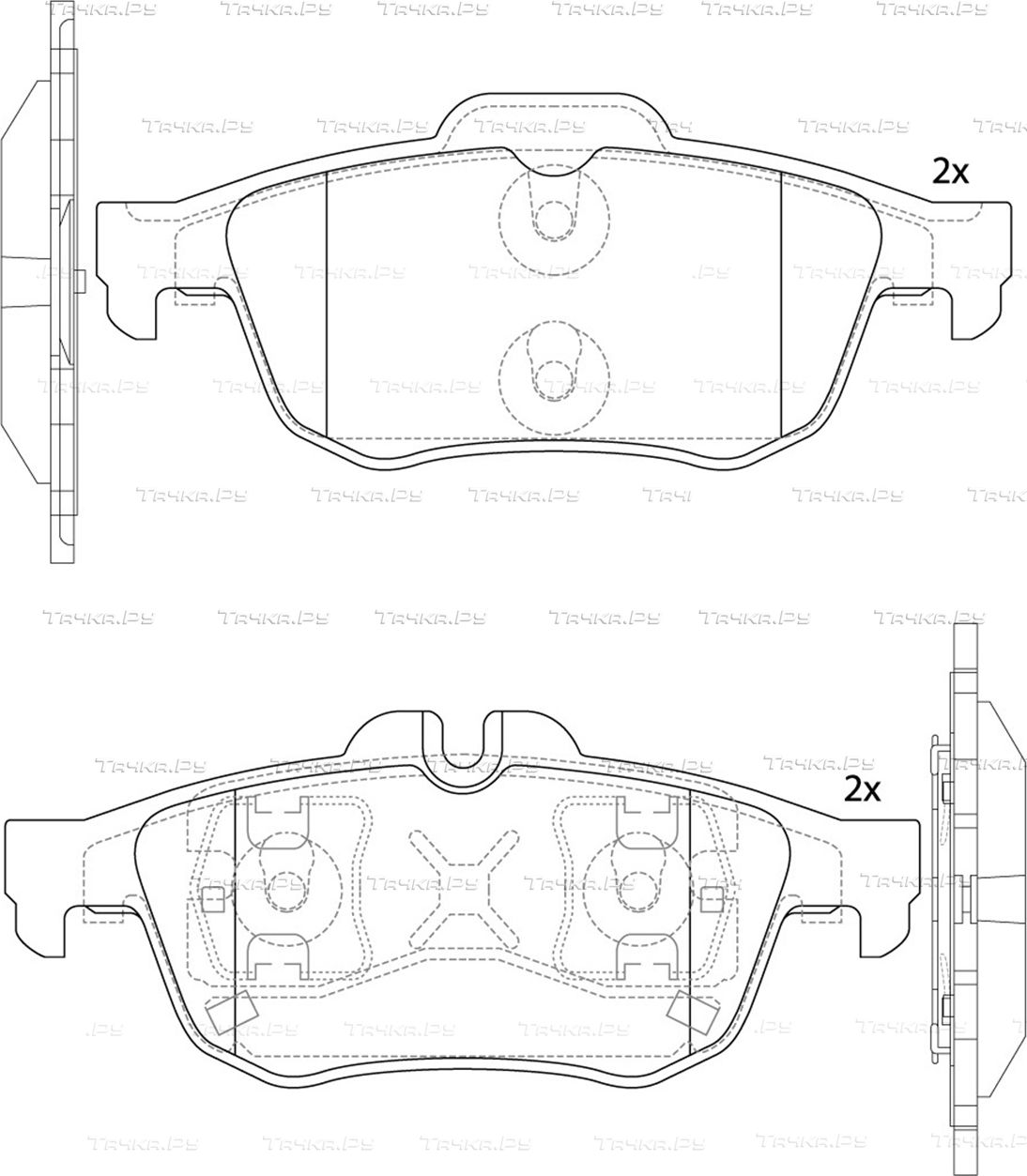 Тормозные колодки NiBK задние для Volvo S40 II 2004-2012. Артикул PN0521