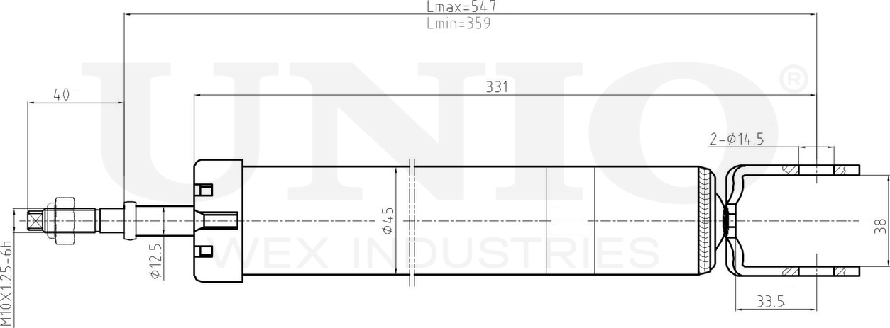 Амортизатор подвески (Unio). Артикул SAB-10482