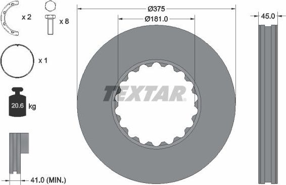 Тормозной диск Textar. Артикул 93322800