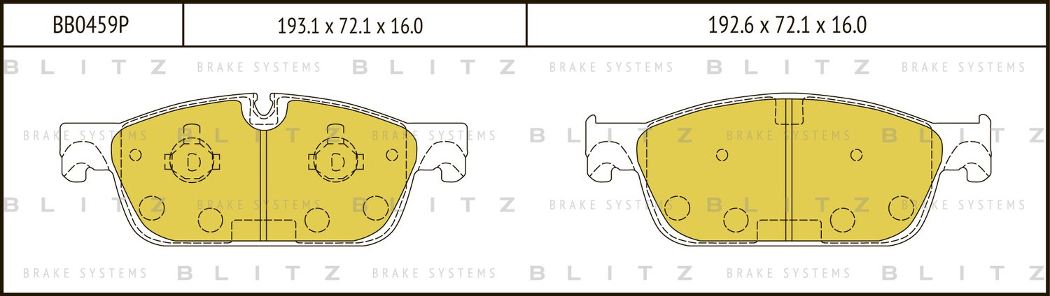 Колодки тормозные MB X166/W166 12- перед. (Blitz). Артикул BB0459P