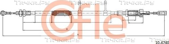 Трос ручника (тросик ручного тормоза) Cofle передний для Fiat Ducato III 2006-2026. Артикул 92.10.4740