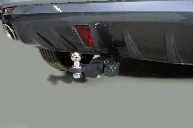 Фаркоп ТСС оцинкованный под американский квадрат для Changan UNI-K 2.0 4WD 2023-2026 (нерж. шар). Артикул TCU00371N