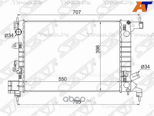 Радиатор CHEVROLET AVEO 1.21.4 11- (SAT). Артикул SGCV0011