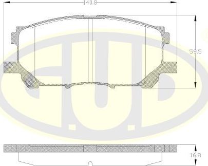 Тормозные колодки G.U.D.. Артикул GBP103900