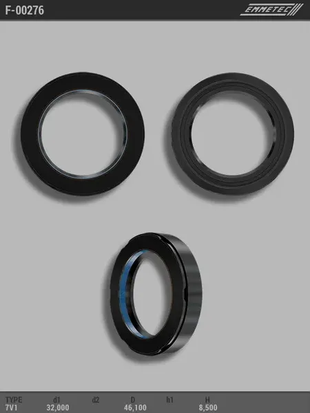 Сальник 32,00/46,10*8,50 тип 7V1 (Emmetec). Артикул F00276