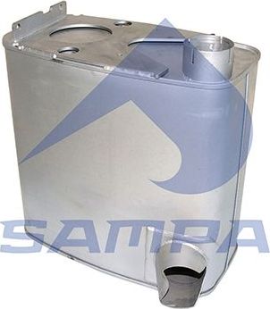 Глушитель (задняя часть) Sampa для MAN TGX 2006-2026. Артикул 021.181