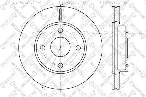 Тормозной диск Stellox передний для Mazda 323 IV (BG) 1989-1996. Артикул 6020-3232V-SX