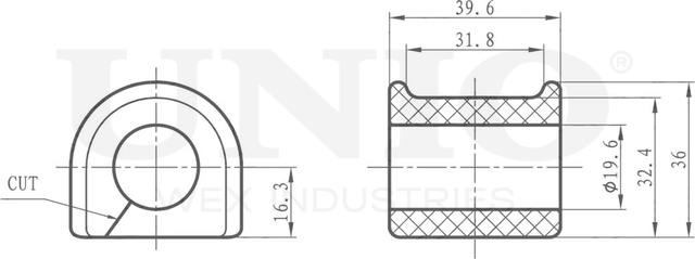 Втулка стабилизатора (Unio). Артикул RMP-10141