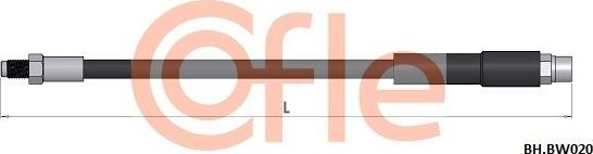 Тормозной шланг Cofle задний правый/левый для BMW 7 III (E38) 1994-2001. Артикул 92.BH.BW020