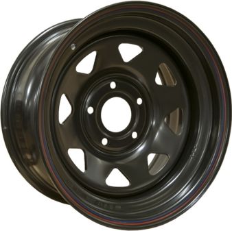 Колёсный диск OFF-ROAD Wheels стальной штампованный черный 5х127 8xR16 d75 ET0 №37B для Jeep Cherokee 2001-2026. Артикул 1680-52775BL-0
