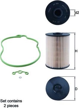 Топливный фильтр Mahle. Артикул KX 200D/S