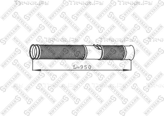 Гофра глушителя Stellox для Scania G 2004-2015. Артикул 82-01654-SX