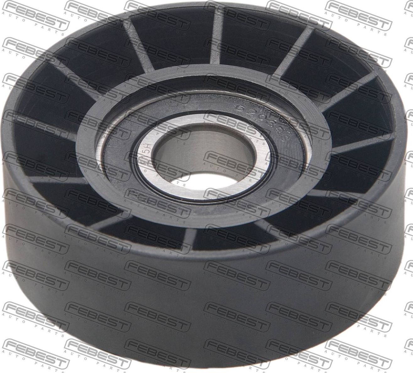 Натяжной ролик (натяжитель) приводного поликлинового ремня Febest. Артикул 2587-RELIII