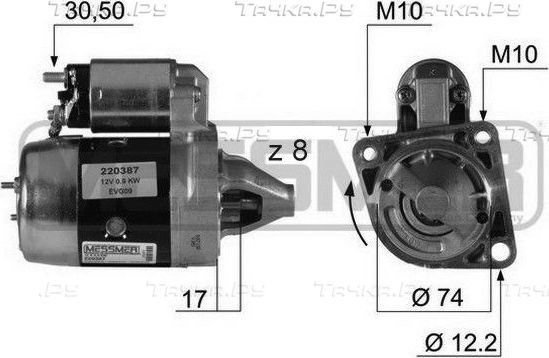 Стартер Era OEM для Mazda 929 II (HB) 1984-1987. Артикул 220387