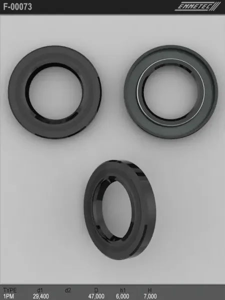 Сальник29,40/47,00*6,00/7,50 тип 1PM (Emmetec). Артикул F00073