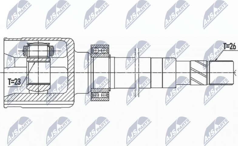 Шрус внутренний (граната) NTY. Артикул NPW-RE-145