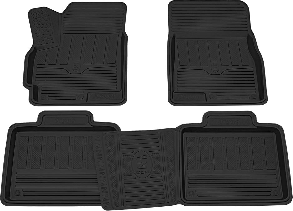 Коврики Rezkon резиновые для салона Chery Tiggo 5 2014-2017. Артикул 1011020100