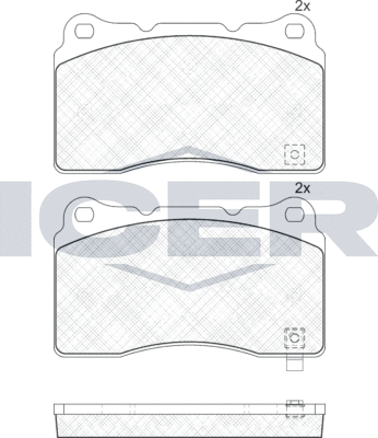 Тормозные колодки Icer передние для Cadillac CTS I 2004-2007. Артикул 181585