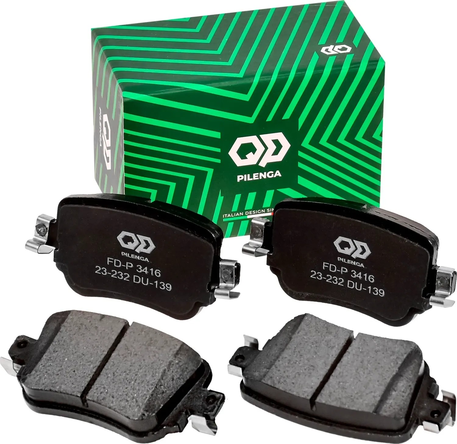 PILENGA Колодки тормозные дисковые  задние  VAG OCTAVIA III  KODIAQ  TIGUAN  PASSAT B8  A3  A4. Артикул fd-p3416