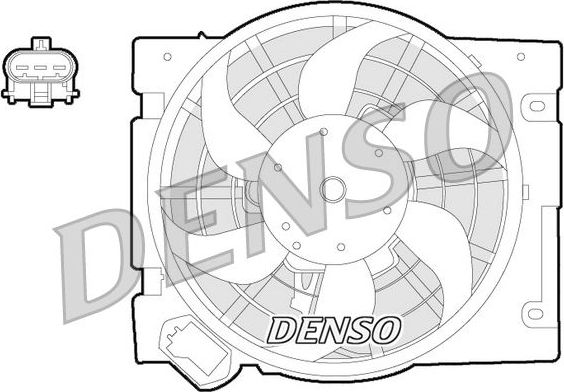 Вентилятор радиатора двигателя Denso. Артикул DER20013