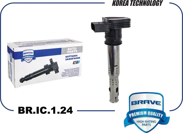 Катушка зажигания 07K905715F BR.IC.1.24 VW Passat, Polo, Golf, Jetta, Octavia II (Brave) Brave. Артикул BRIC124