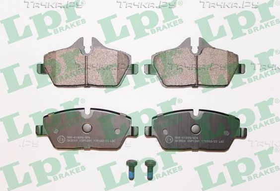 Тормозные колодки LPR передние для BMW 1 I (E81/E82/E87/E88) 2004-2011. Артикул 05P1241