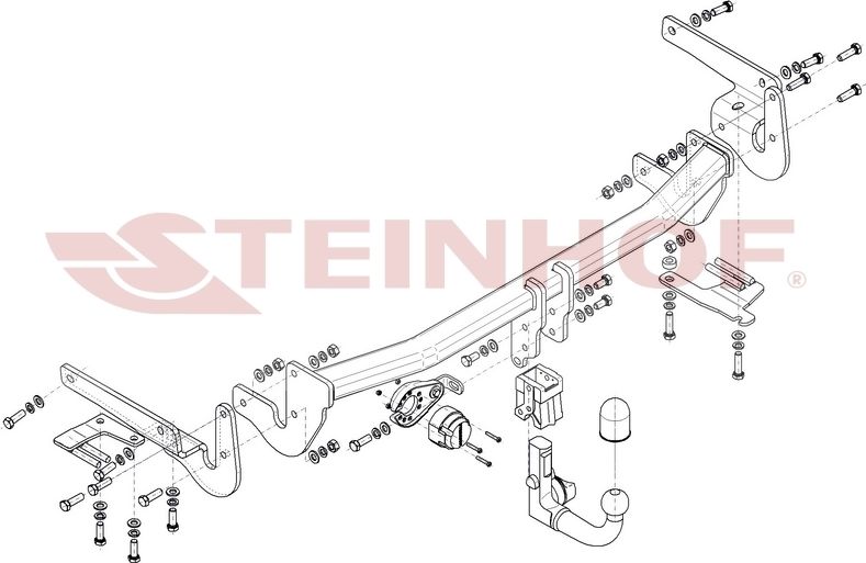 Фаркоп Steinhof для Lexus NX 2014-2021. Быстросъемный крюк. Артикул L-174