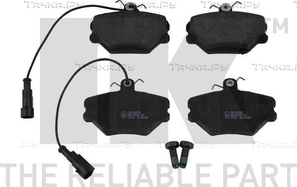 Тормозные колодки NK передние для Lancia Delta II (836) 1993-1999. Артикул 222325